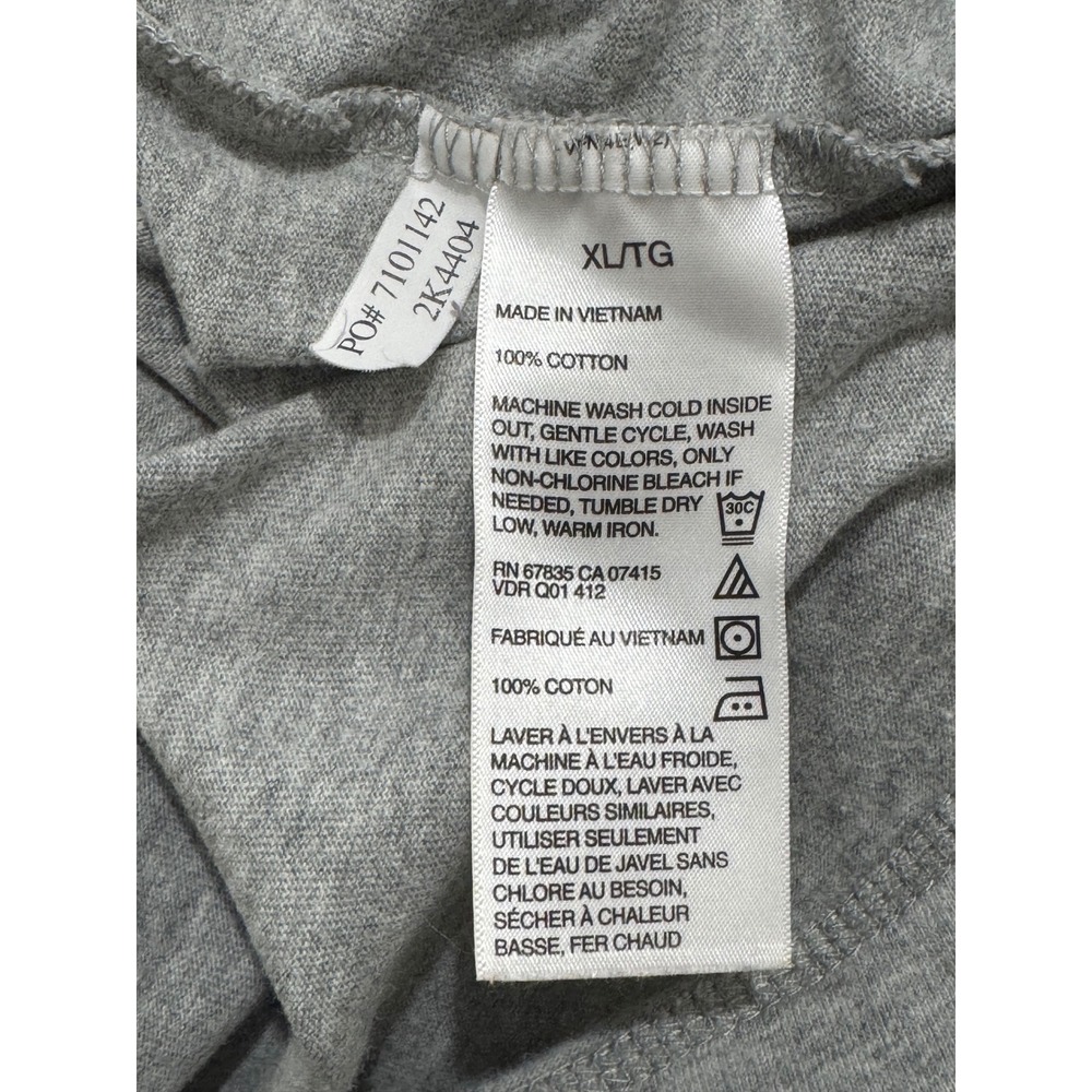 Nautica Jeans Co Gray Navy Striped Henley LS Shirt Men's XL Cotton Pullover‎ - Picture 7 of 7